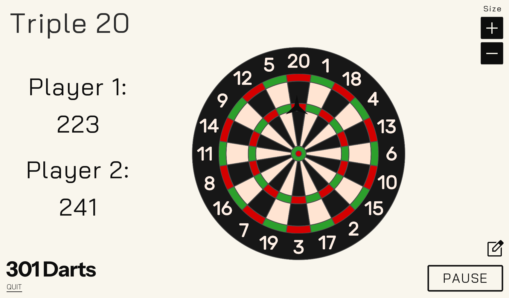 301 darts gameplay