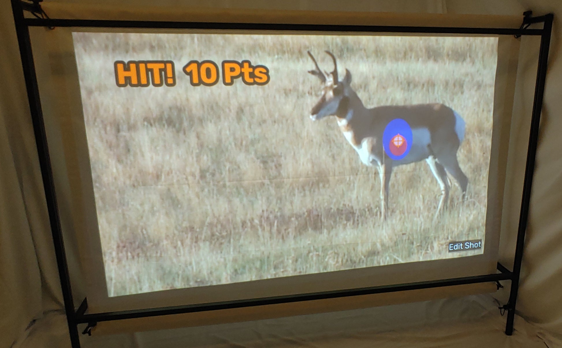 antelope target on simulator screen