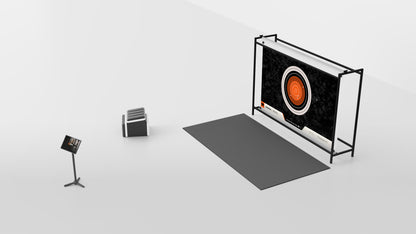 simulator showing orange target face