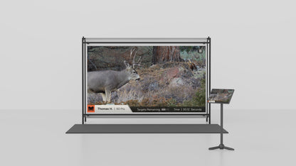 simulator showing video in motion and shot animation.